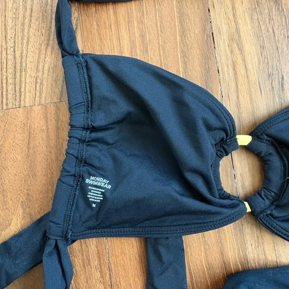 Monday Swimwear Bronte Bikini top and bottom in black